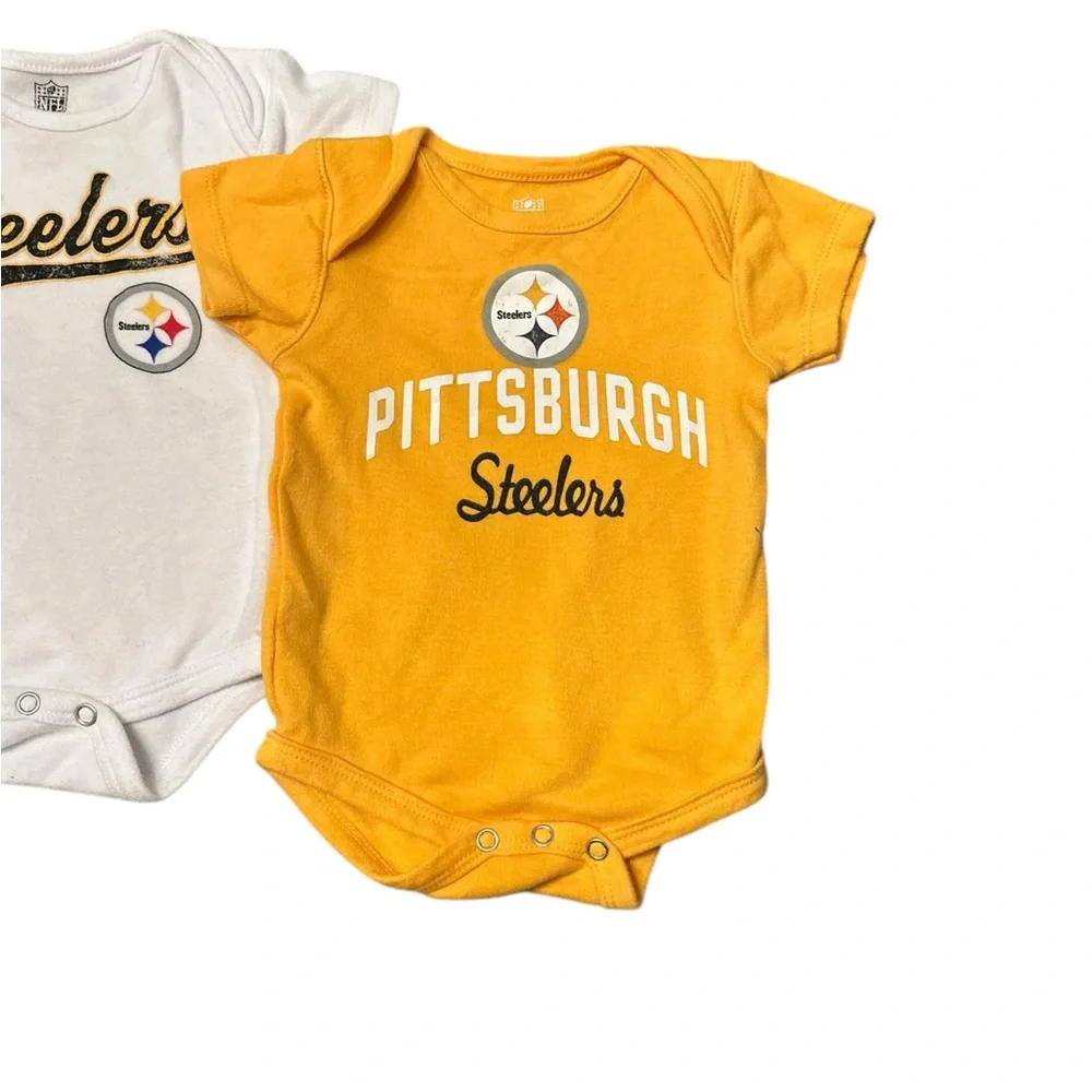 Pittsburgh Steelers Six Piece Baby Bundle 0-3 Months, EUC - Picture 9 of 16